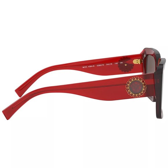 Versace VOD 4384-B Sunglasses TRANSPARENT RED/BROWN - Picture 4 of 15